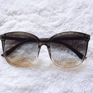Joanne Clear Gray Square Sunglasses